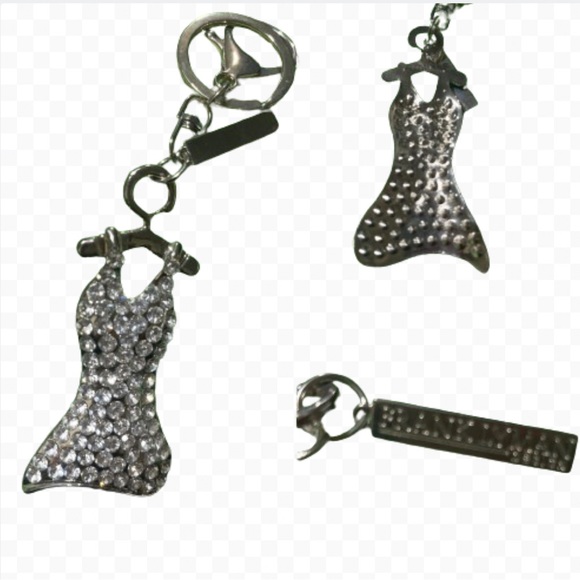 Frank Lyman design rhinestone dress keychain/purse hanger - Picture 1 of 2